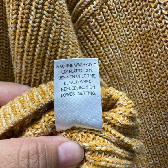 Kendall & Kylie Crewneck Pullover Sweater Heather Mustard Yellow Size Large - Picture 7 of 9